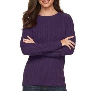 Croft and Barrow purple sweater size M women's